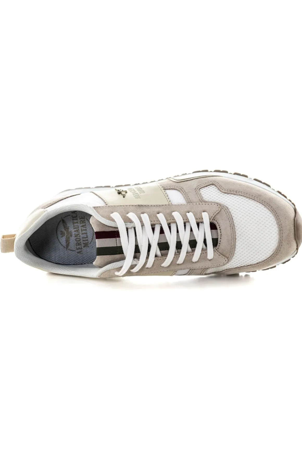 Baskets En Toile Homme Aeronautica Militare 231Sc246Ct3106 94401 Off White Panna Beige