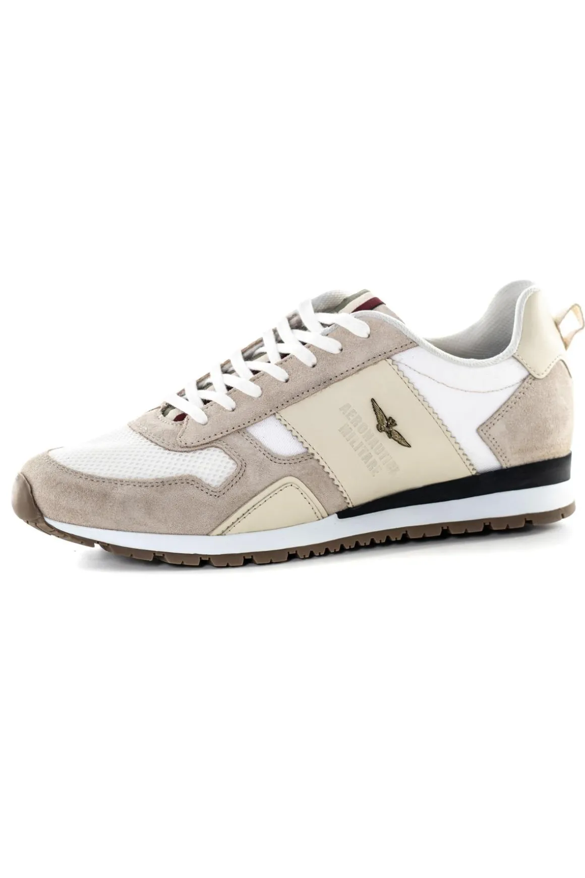 Baskets En Toile Homme Aeronautica Militare 231Sc246Ct3106 94401 Off White Panna Beige