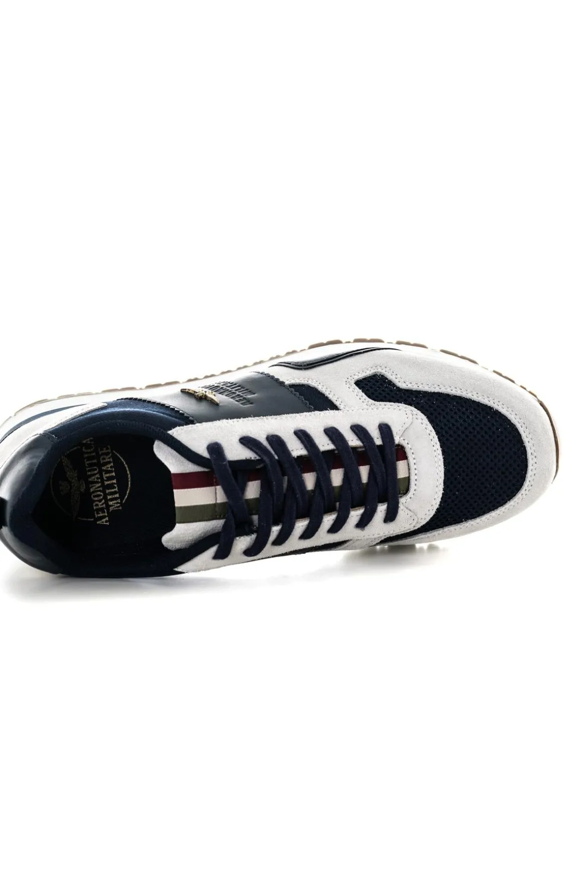 Baskets En Toile Homme Aeronautica Militare 231Sc246Ct3106 94402 Blu Grigio