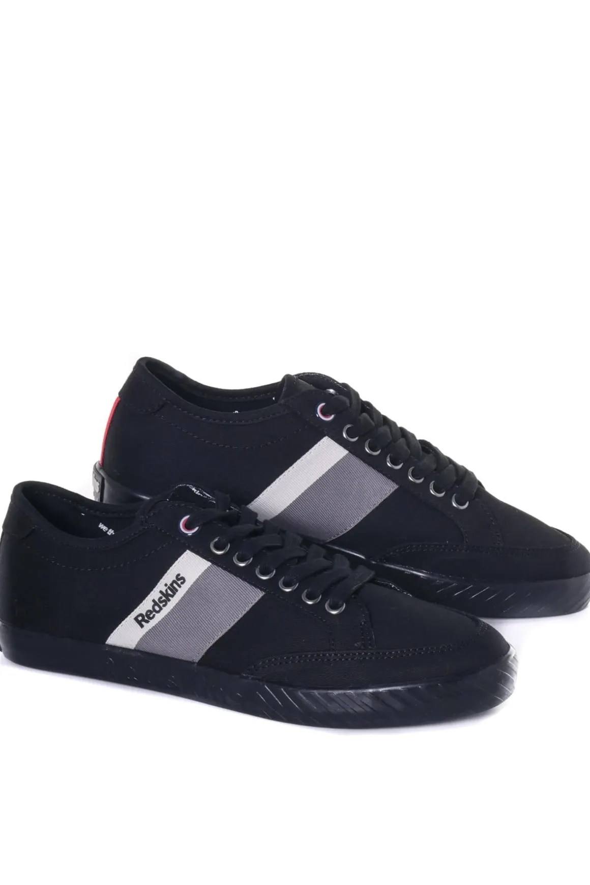Baskets En Toile Homme Redskins Rocher Noir Gris