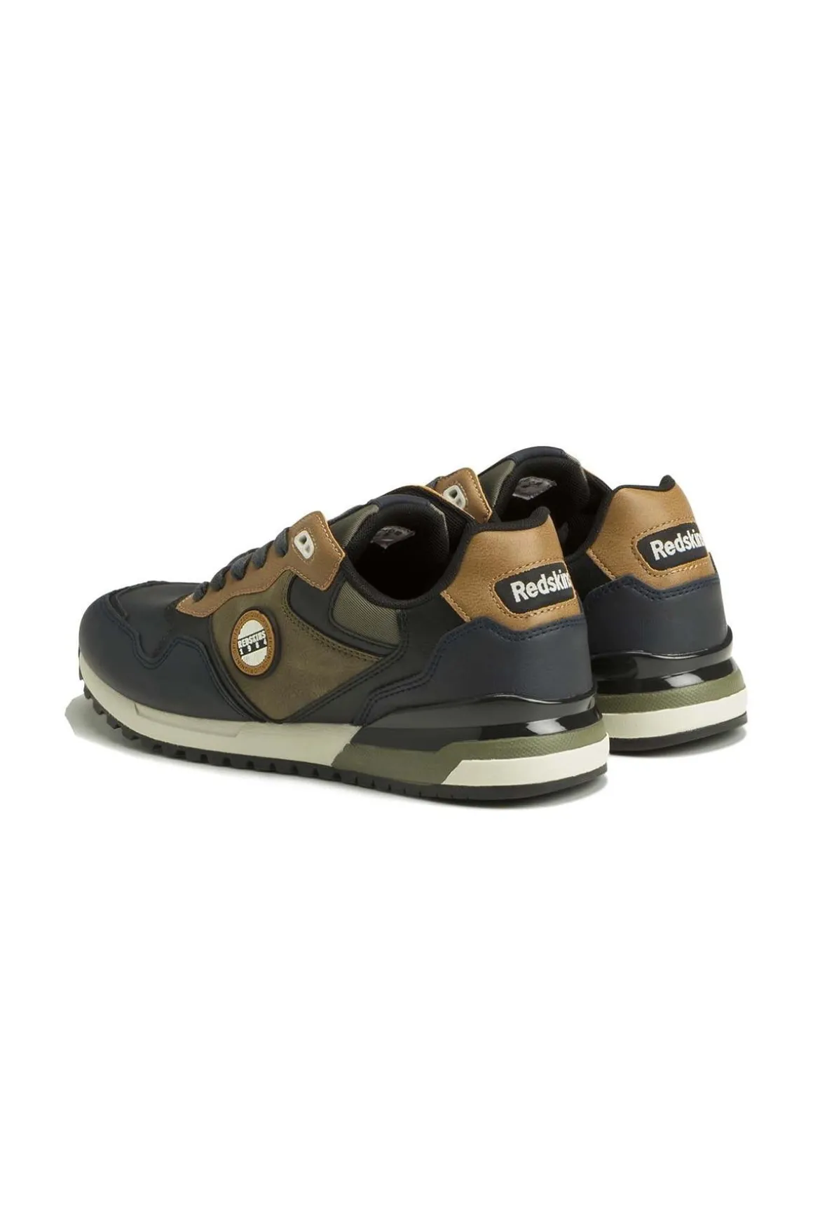 Baskets En Toile Homme Redskins Oyat3 Marine Kaki Camel