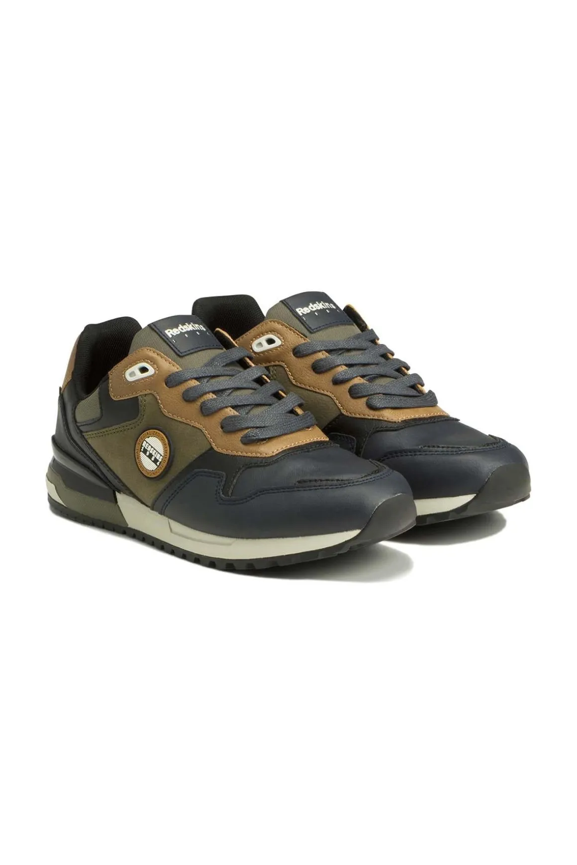 Baskets En Toile Homme Redskins Oyat3 Marine Kaki Camel