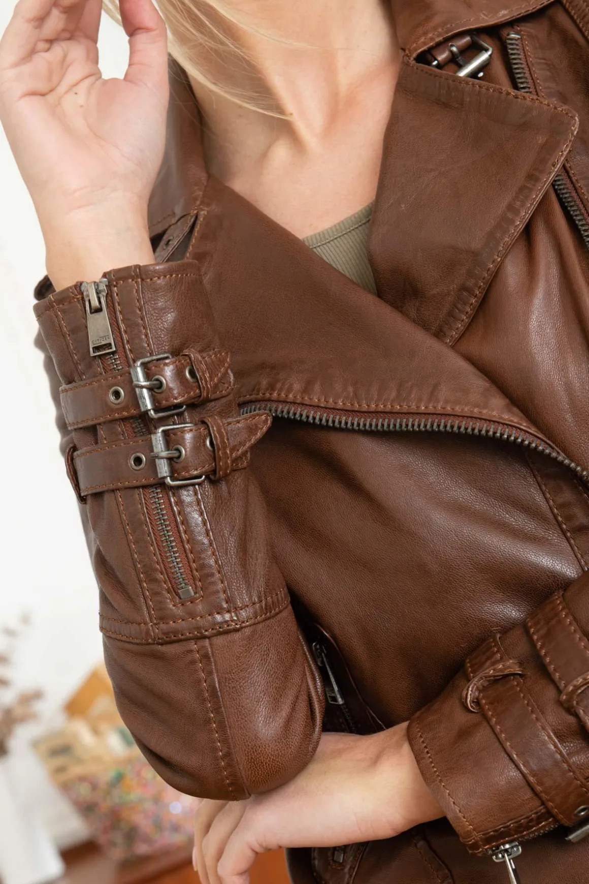 Blouson Femme Cityzen Aprilia 2 Mid Brown