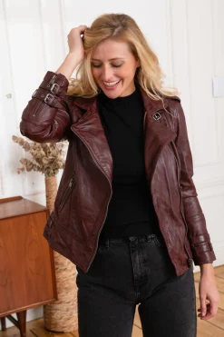 Blouson Femme Cityzen Aprilia 2 Oxblood
