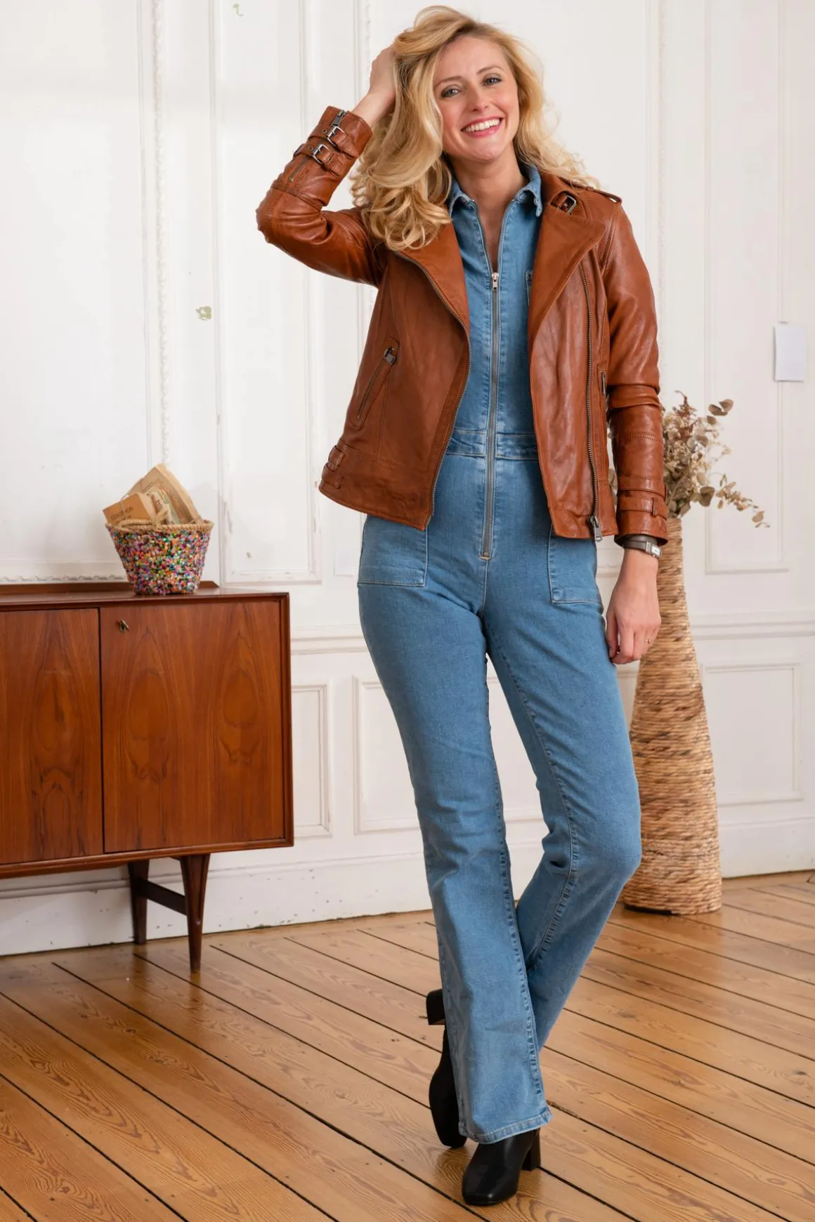 Blouson Femme Cityzen Aprilia 2 Cognac