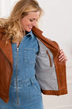 Blouson Femme Cityzen Aprilia 2 Cognac