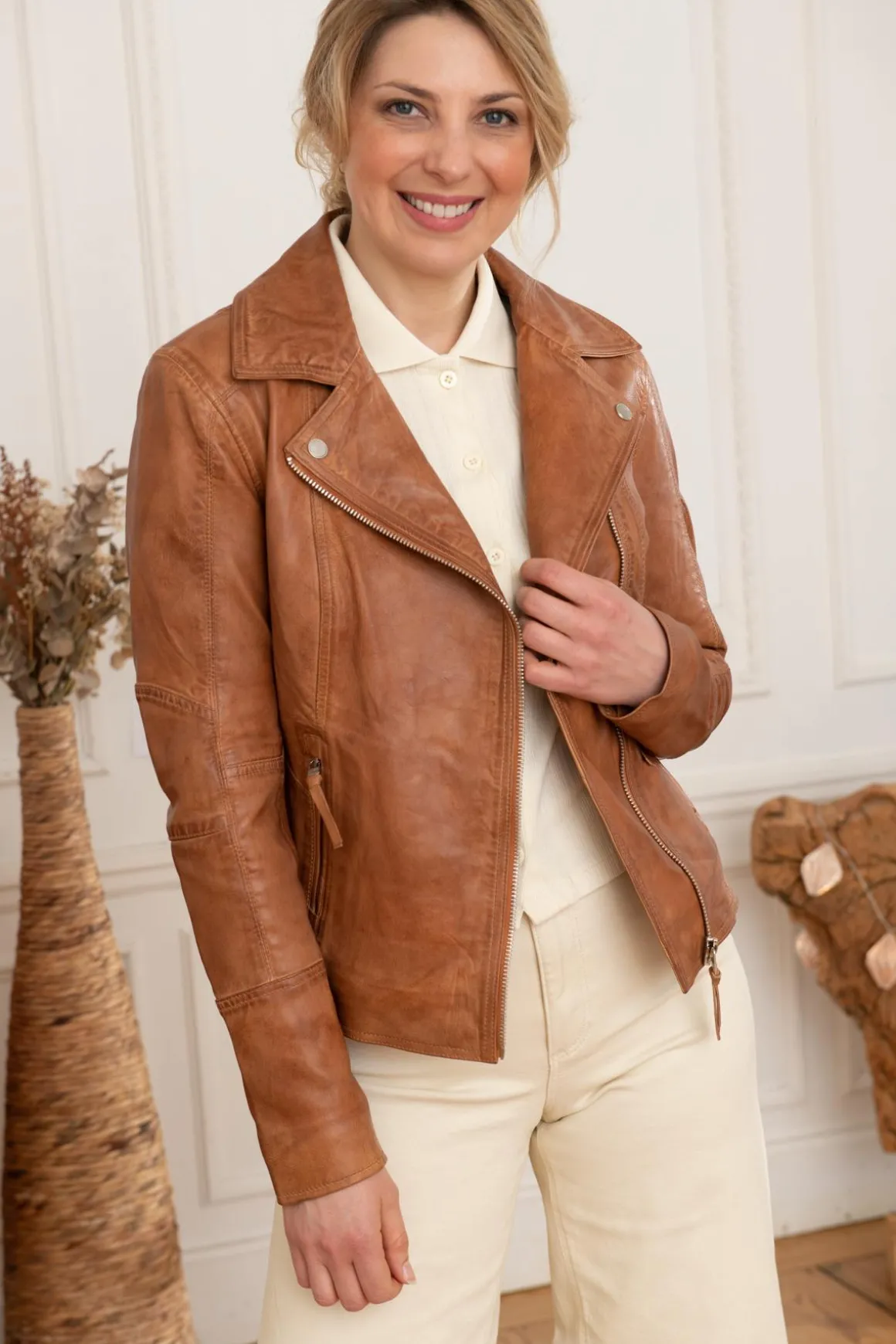Blouson Femme Cityzen Arizona 2 Cognac