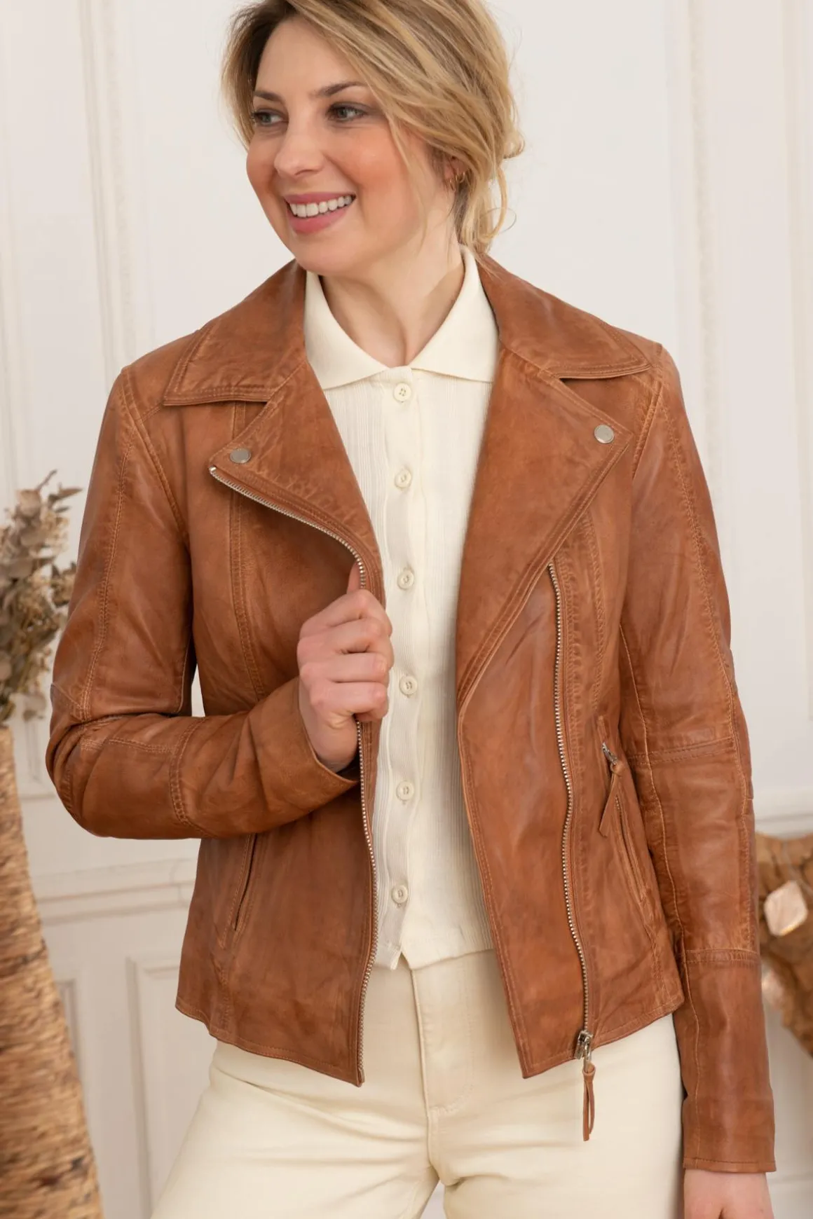 Blouson Femme Cityzen Arizona 2 Cognac