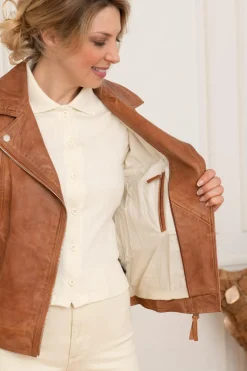 Blouson Femme Cityzen Arizona 2 Cognac