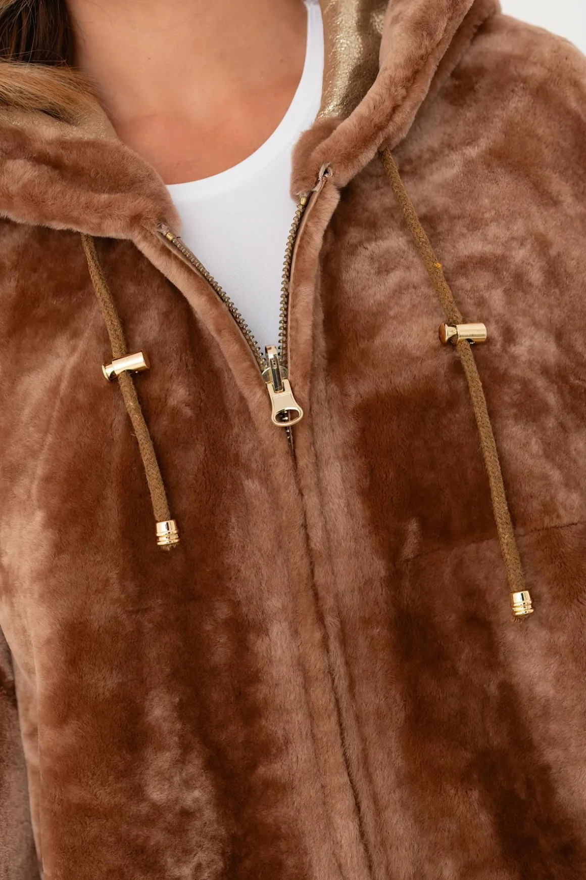 Blouson Femme Cityzen Daniella Taupe Gold
