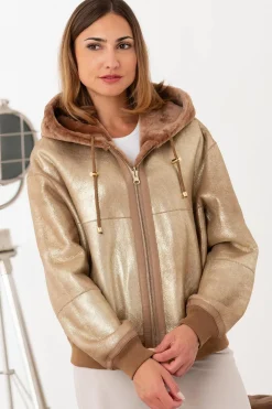 Blouson Femme Cityzen Daniella Taupe Gold