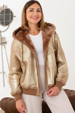 Blouson Femme Cityzen Daniella Taupe Gold