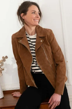 Blouson Femme Cityzen Panama Suede Lt Brown