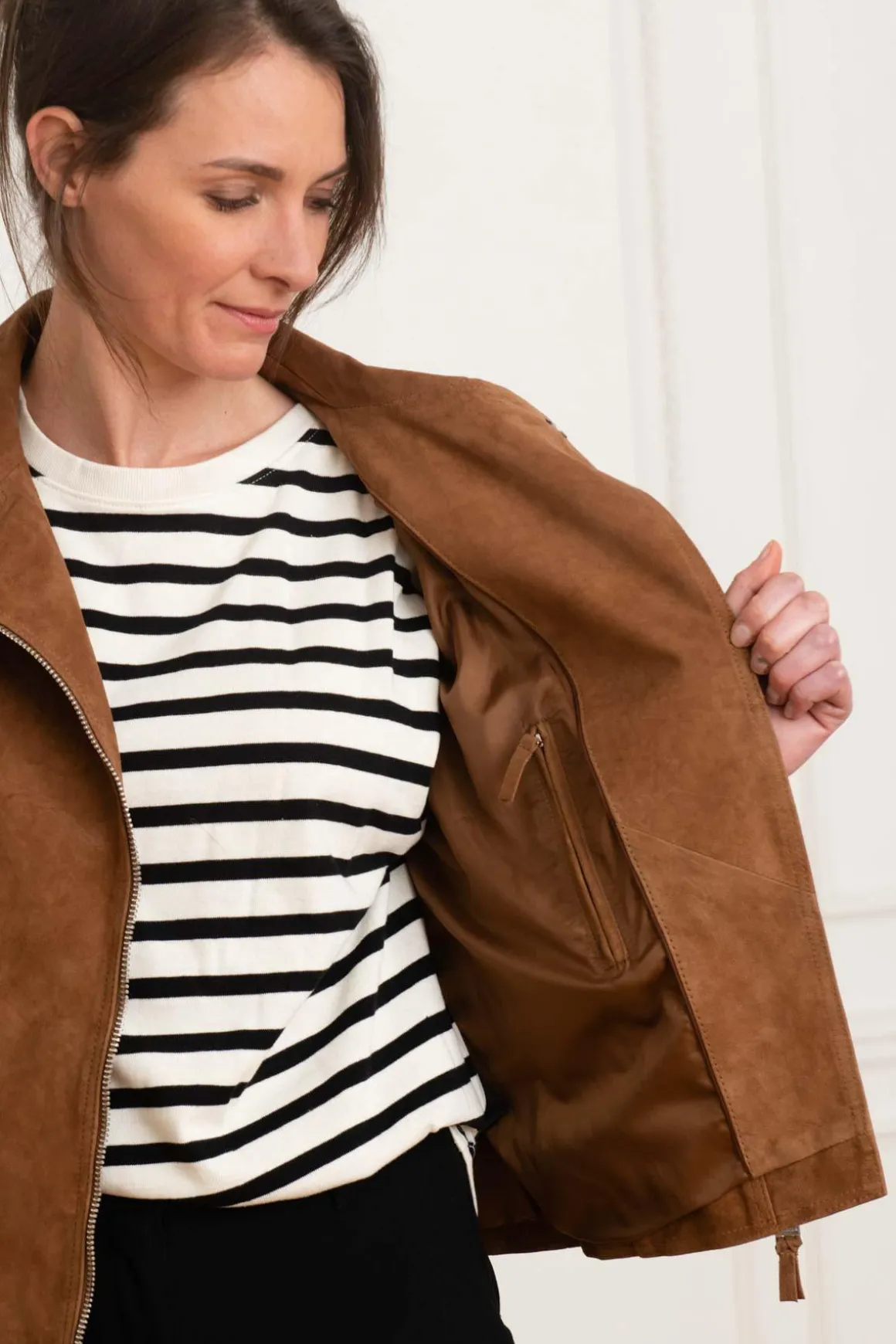 Blouson Femme Cityzen Panama Suede Lt Brown