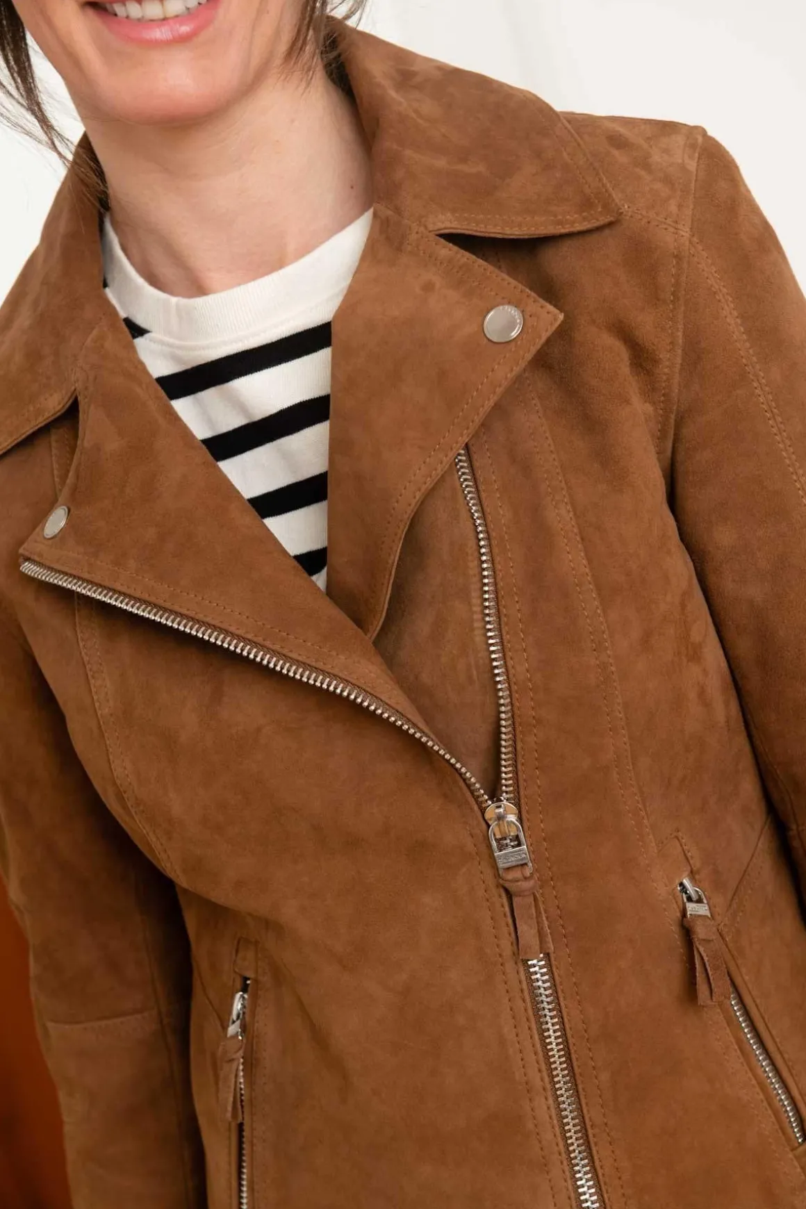 Blouson Femme Cityzen Panama Suede Lt Brown