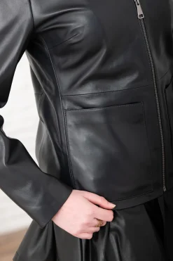 Blouson Femme Cityzen Senorita Agneau Perle Marine