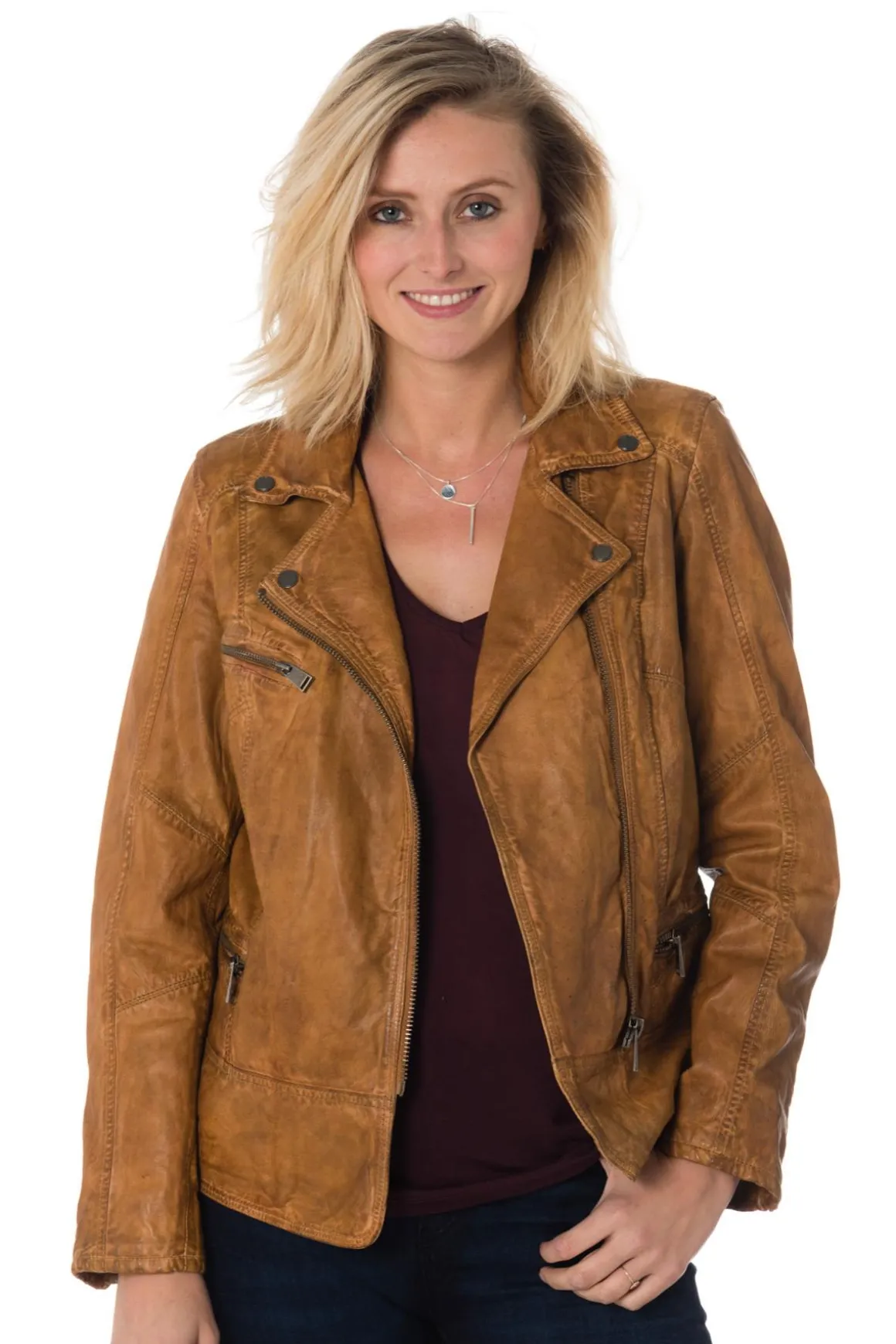 Blouson Femme Cityzen Siena Cognac Zz40
