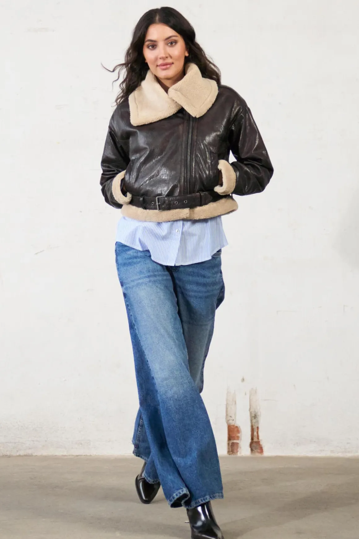 Blouson Femme Freaky Nation Perfect Way Brown Umber