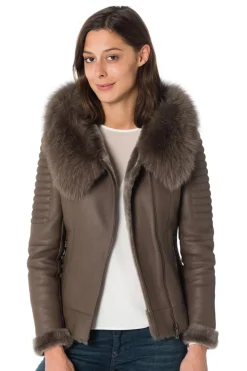 Blouson Femme Giovanni Betta Taupe