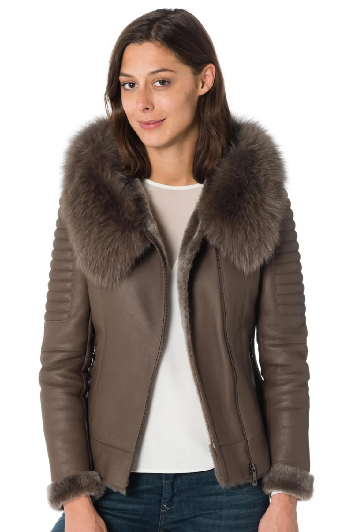 Blouson Femme Giovanni Betta Taupe
