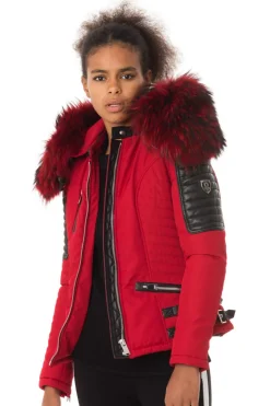 Blouson Femme Horspist Nounou Rouge Col Rouge