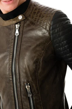 Blouson Femme Korintage Elodie Bi-Color Army/Black