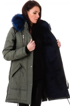 Blouson Femme Nicole Benisti Chelsea Military Blue Zz50