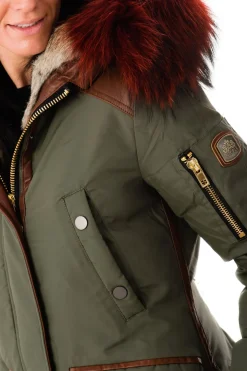 Blouson Femme Nicole Benisti Brera Army Red Zz50