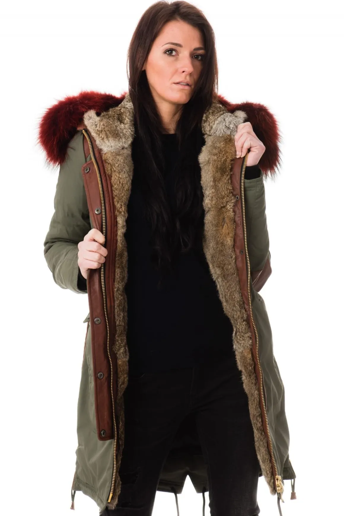 Blouson Femme Nicole Benisti Brera Army Red Zz50