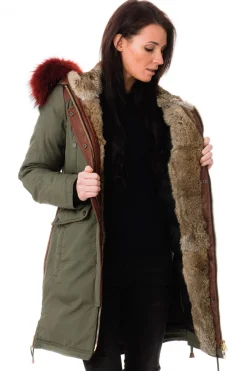Blouson Femme Nicole Benisti Brera Army Red Zz50