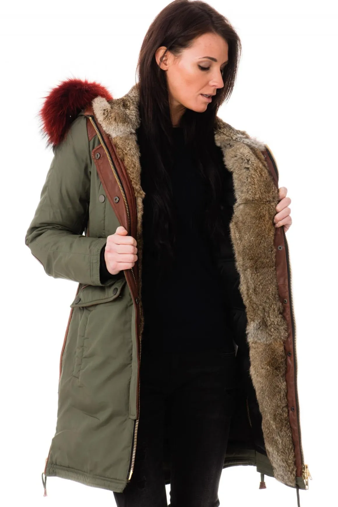 Blouson Femme Nicole Benisti Brera Army Red Zz50
