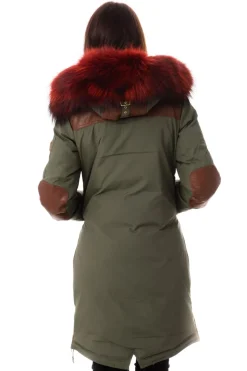 Blouson Femme Nicole Benisti Brera Army Red Zz50