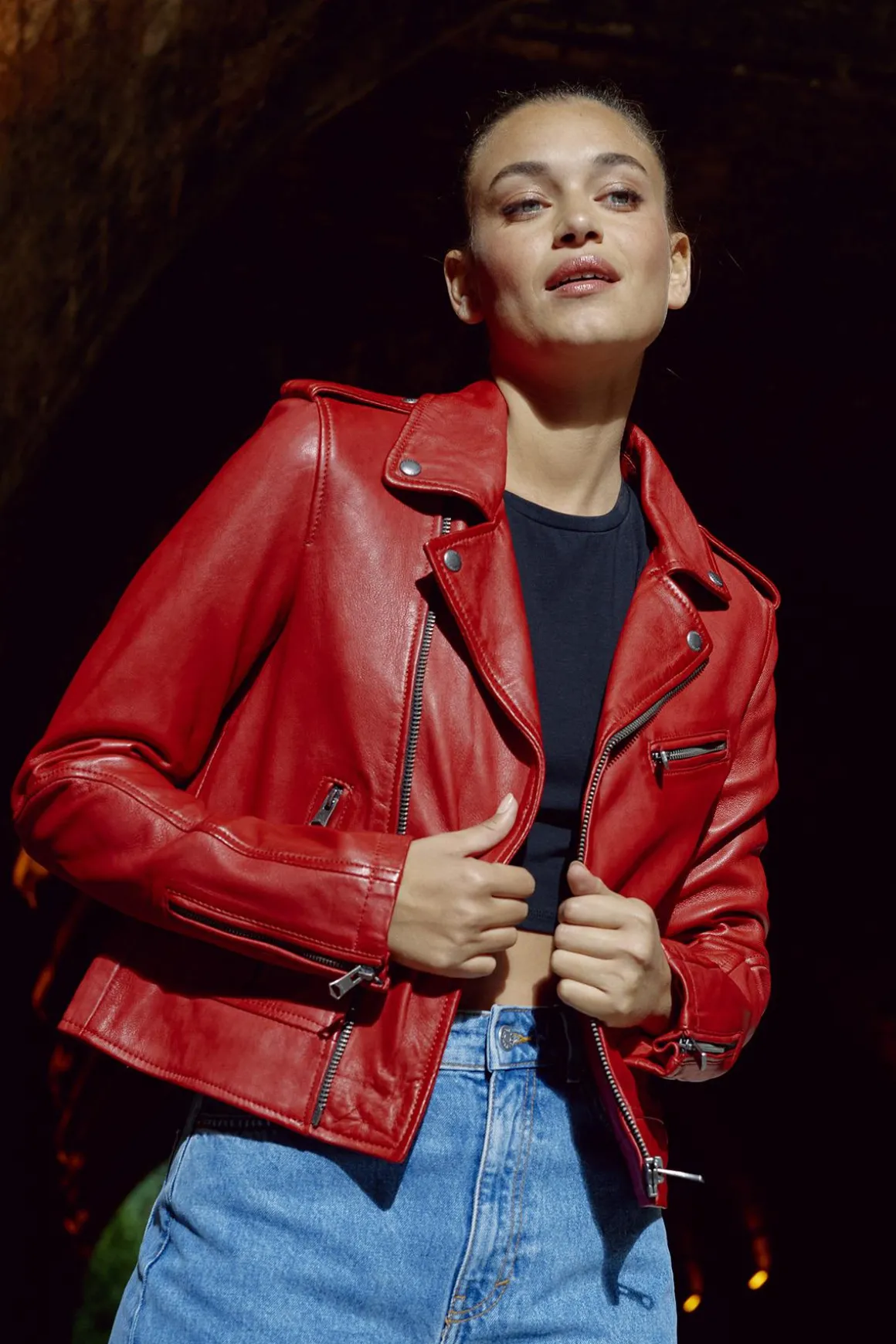 Blouson Femme Oakwood Boogie Rouge Fonce 539