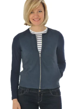 Blouson Femme Oakwood Camelia Perfo Bleu Marine 534