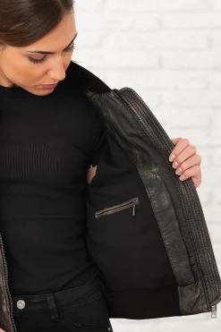 Blouson Femme Oakwood Frankie Marron Vieilli 560