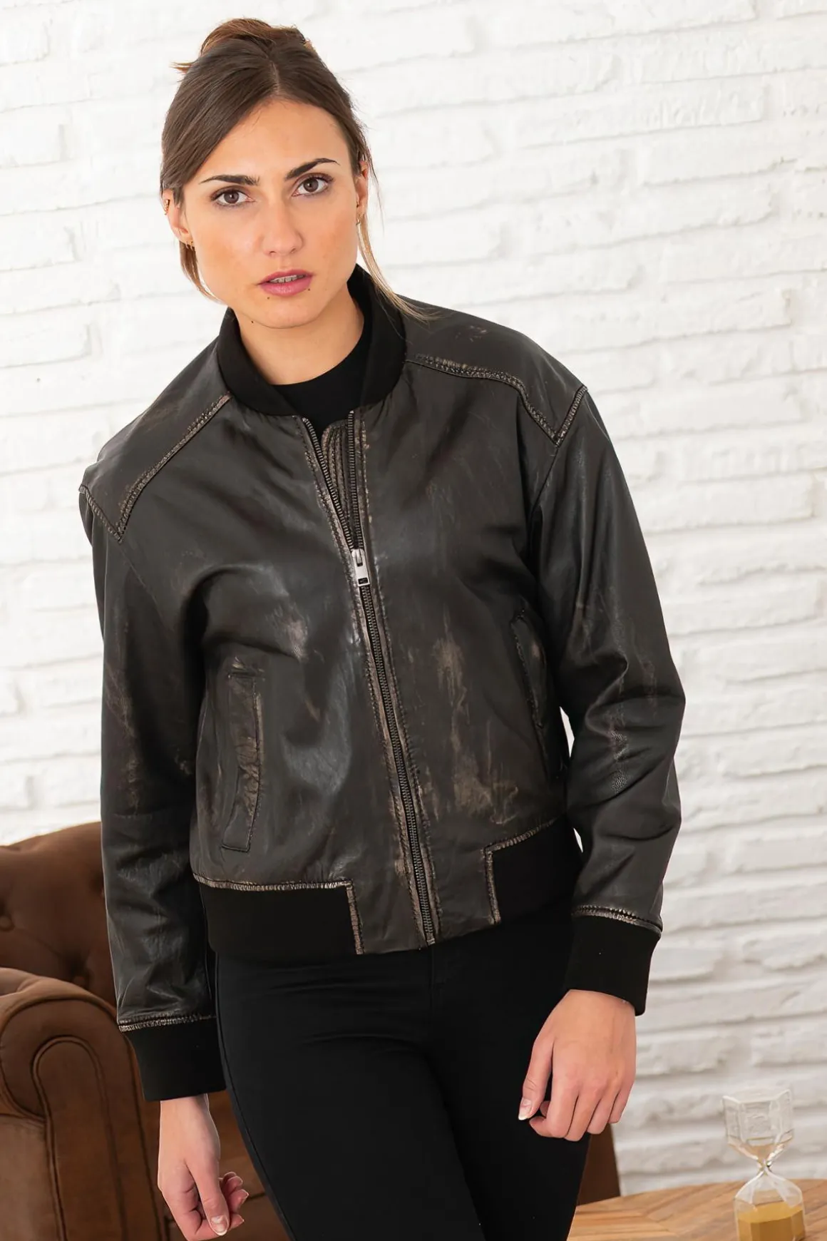 Blouson Femme Oakwood Frankie Marron Vieilli 560