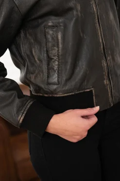 Blouson Femme Oakwood Frankie Marron Vieilli 560