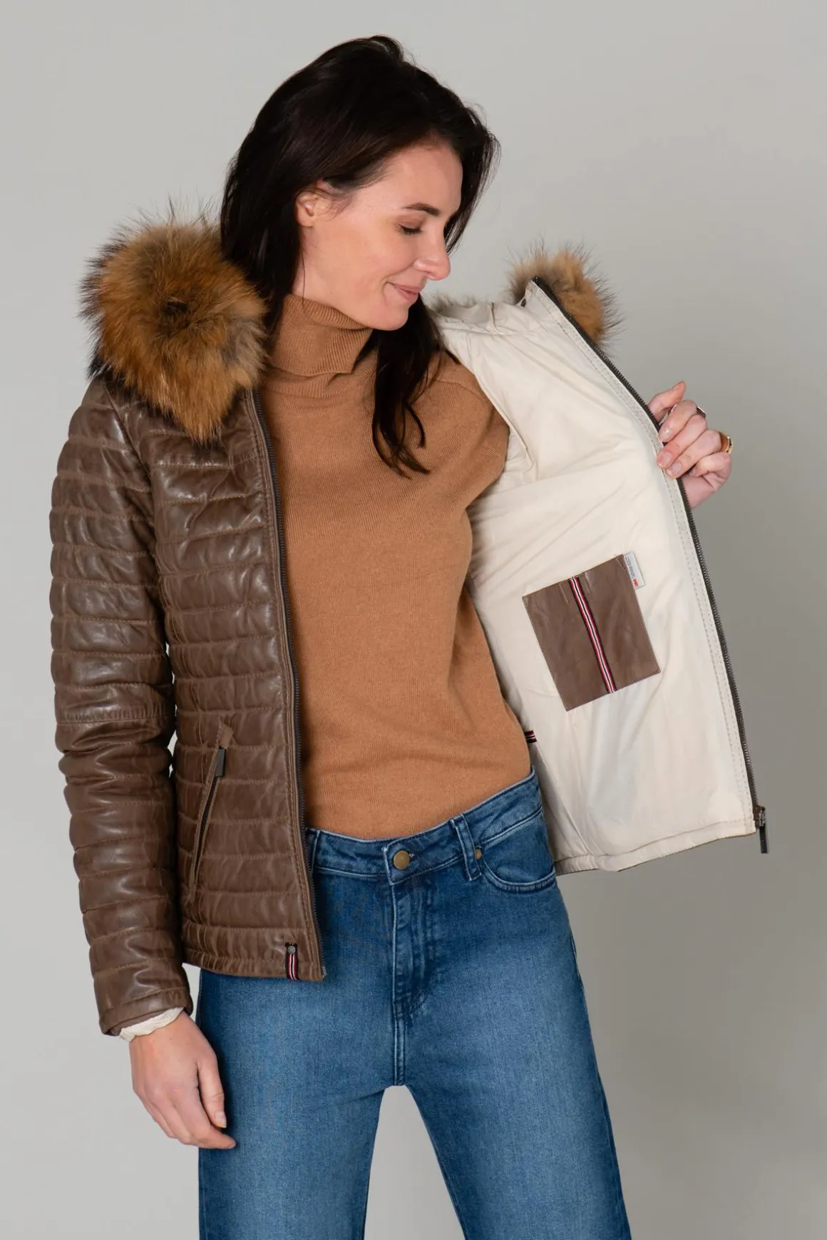 Blouson Femme Oakwood Happy Marron Clair 503 Zz