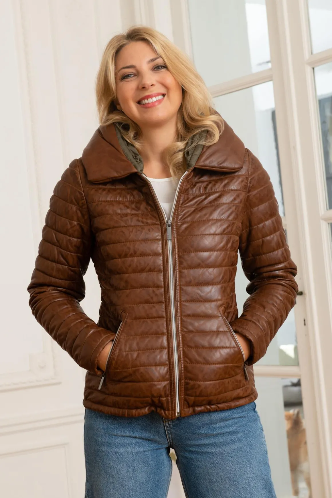 Blouson Femme Oakwood Hyper Cognac 507