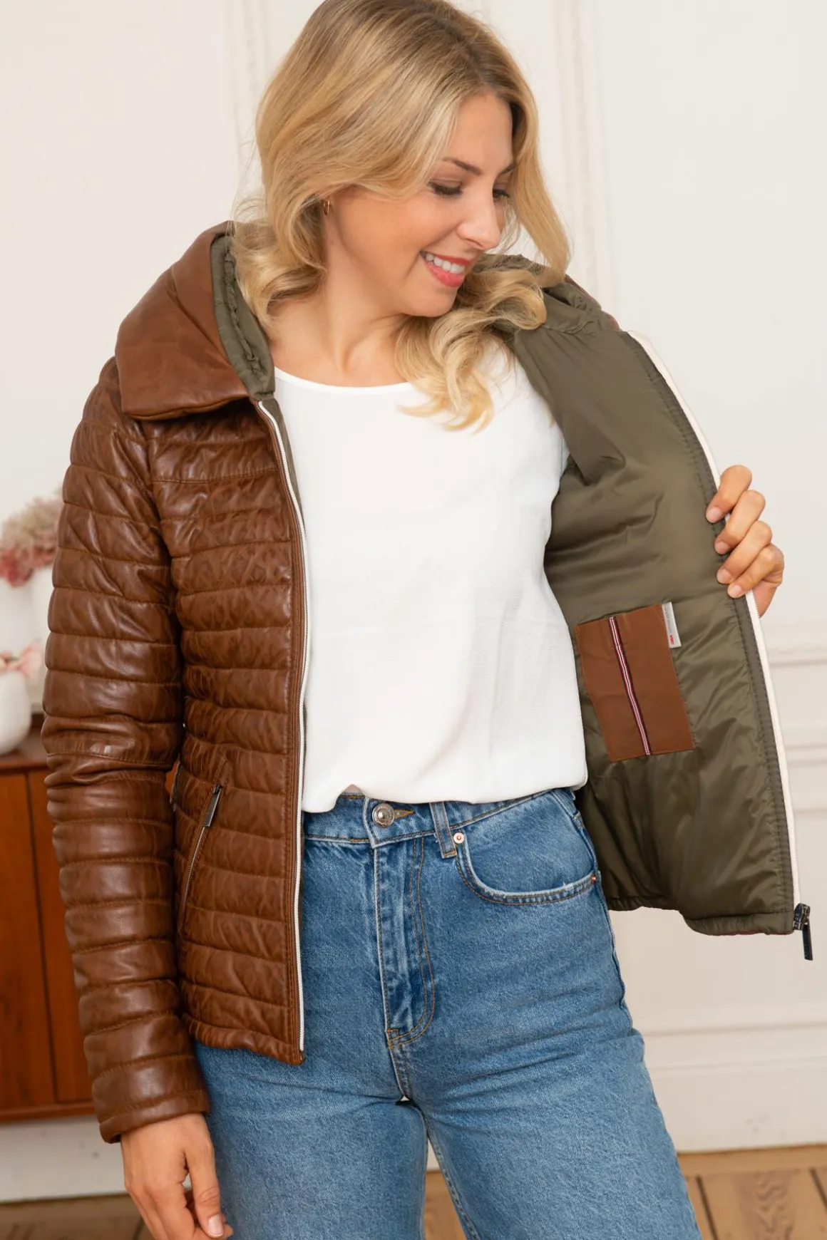 Blouson Femme Oakwood Hyper Cognac 507