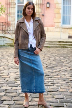 Blouson Femme Oakwood Joella Goat Marron Clair 503