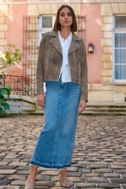 Blouson Femme Oakwood Joella Goat Marron Clair 503