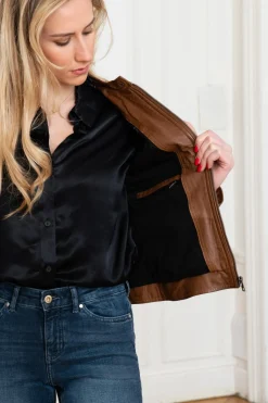 Blouson Femme Oakwood Karine Cognac 507