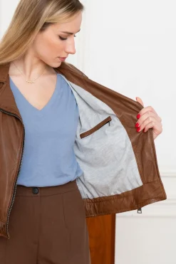 Blouson Femme Oakwood Lisa 6 Cognac 507