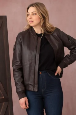 Blouson Femme Patrouille De France Baker Alpha Brown