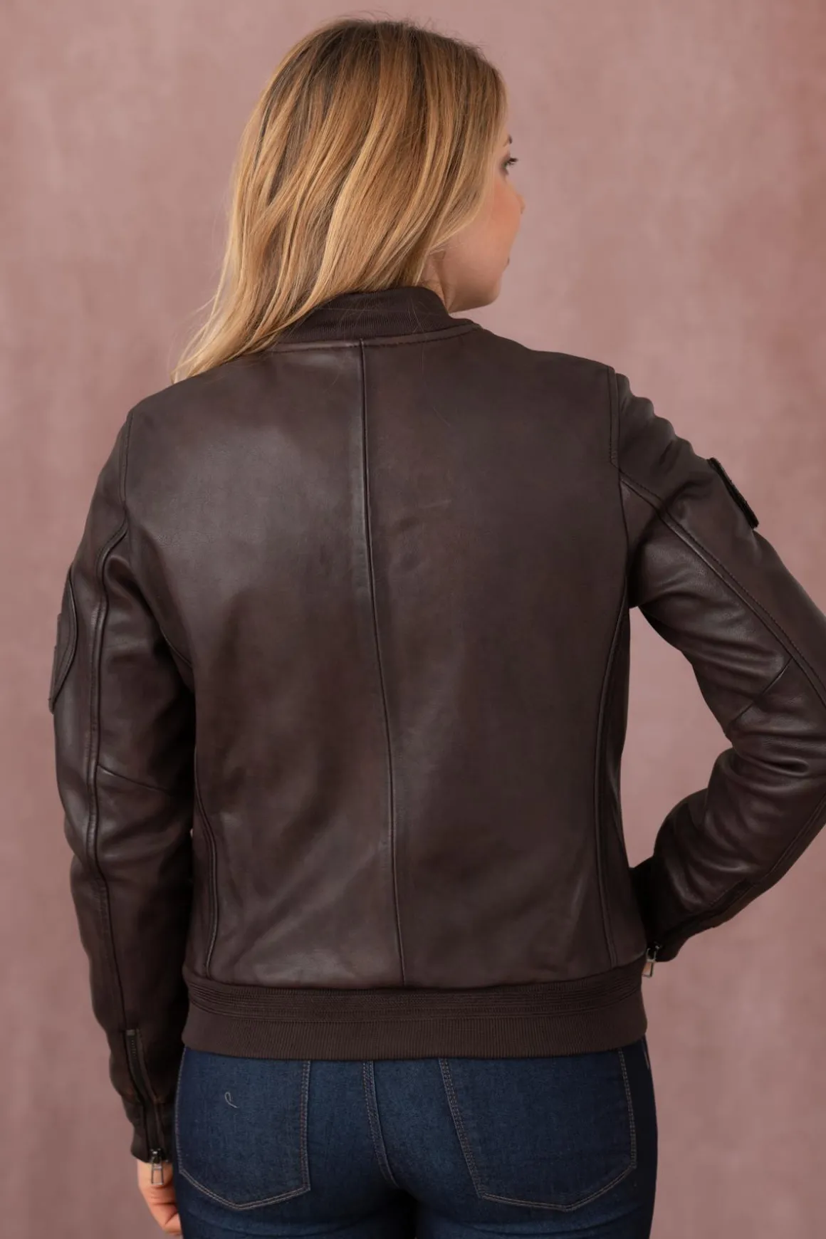 Blouson Femme Patrouille De France Baker Alpha Brown
