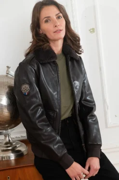 Blouson Femme Patrouille De France Todd Alpha Brown