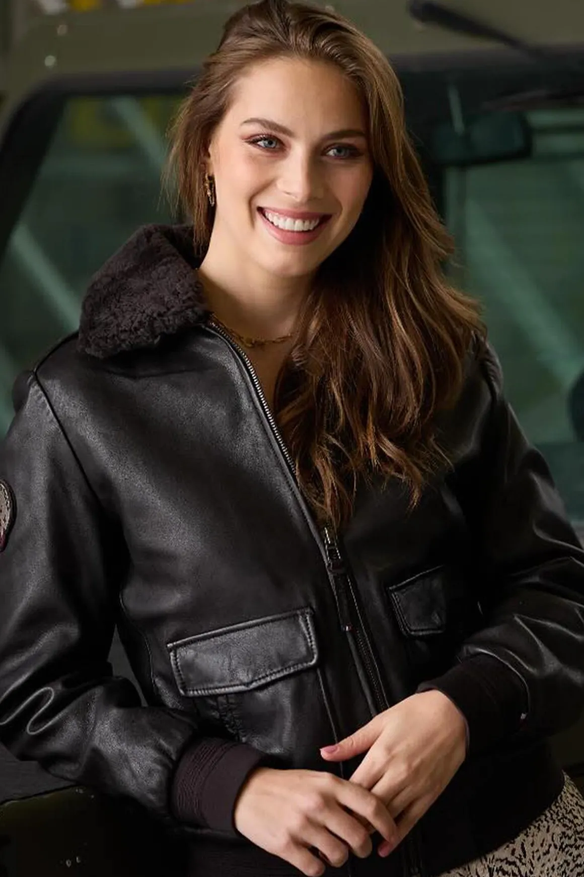 Blouson Femme Patrouille De France Todd Alpha Brown