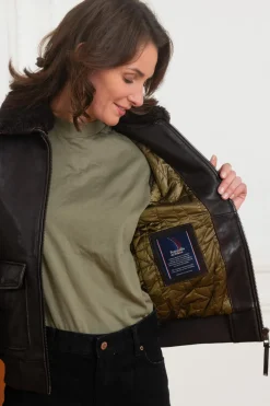 Blouson Femme Patrouille De France Todd Alpha Brown