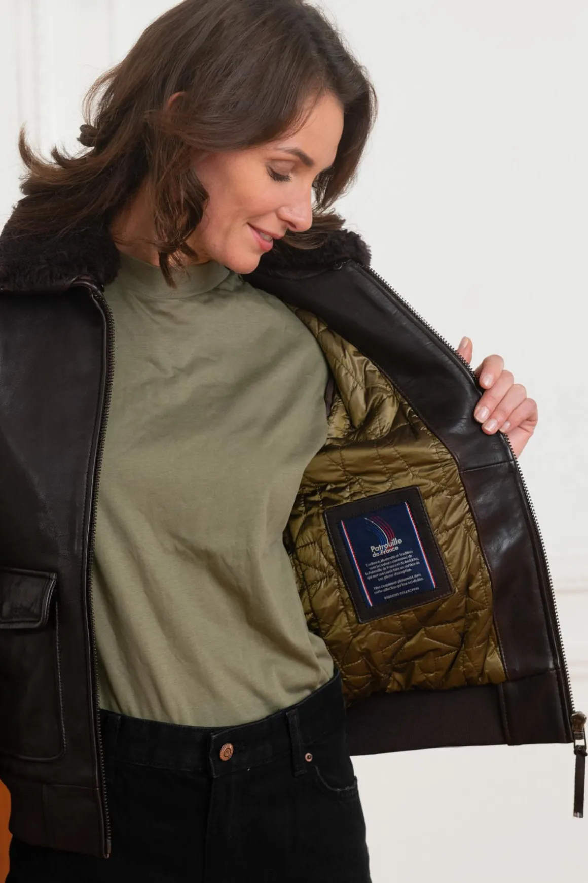 Blouson Femme Patrouille De France Todd Alpha Brown